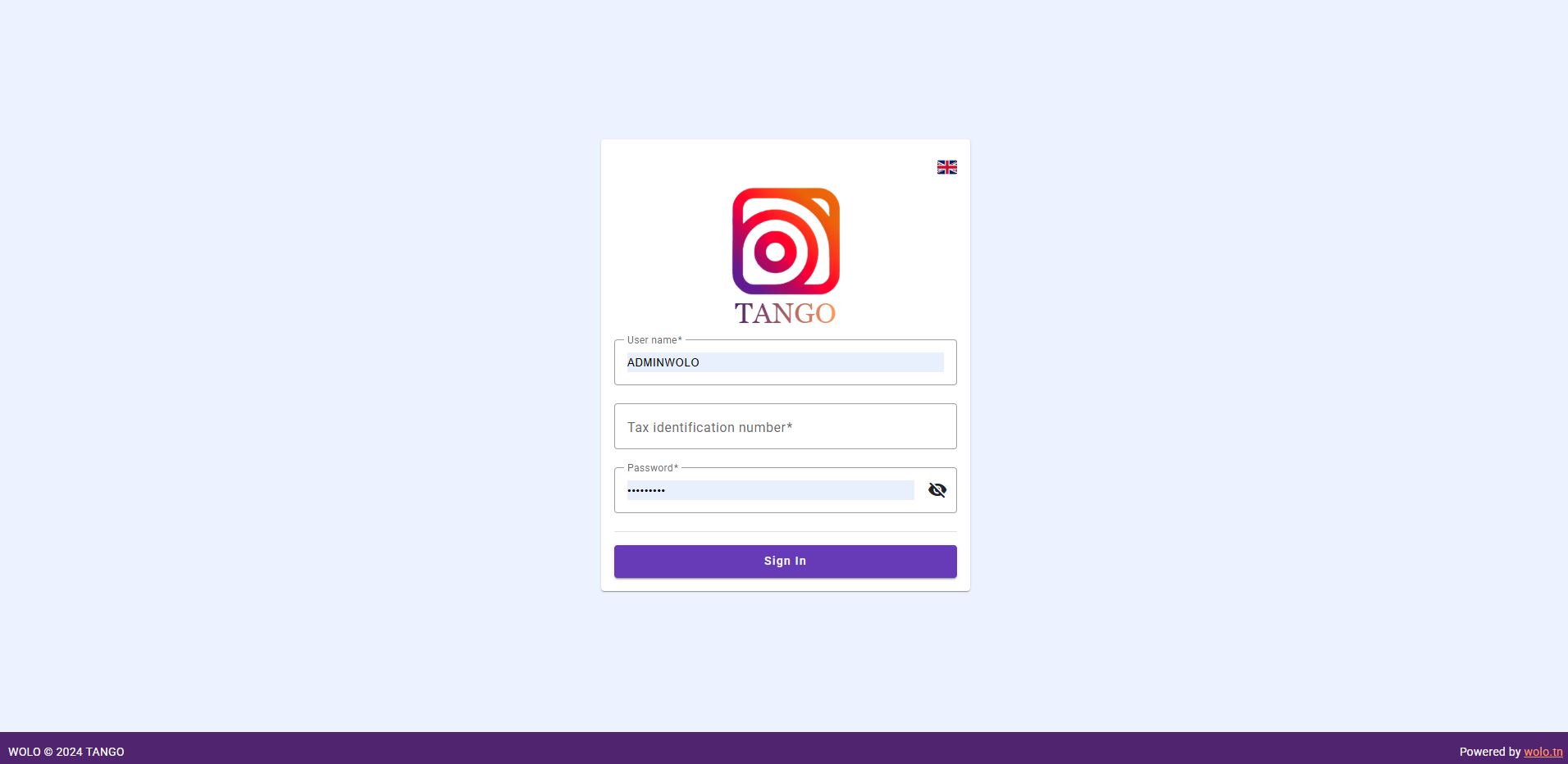 Projet Tango — interface